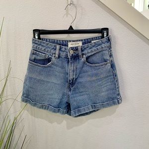 pac sun jean shorts, mom shorts